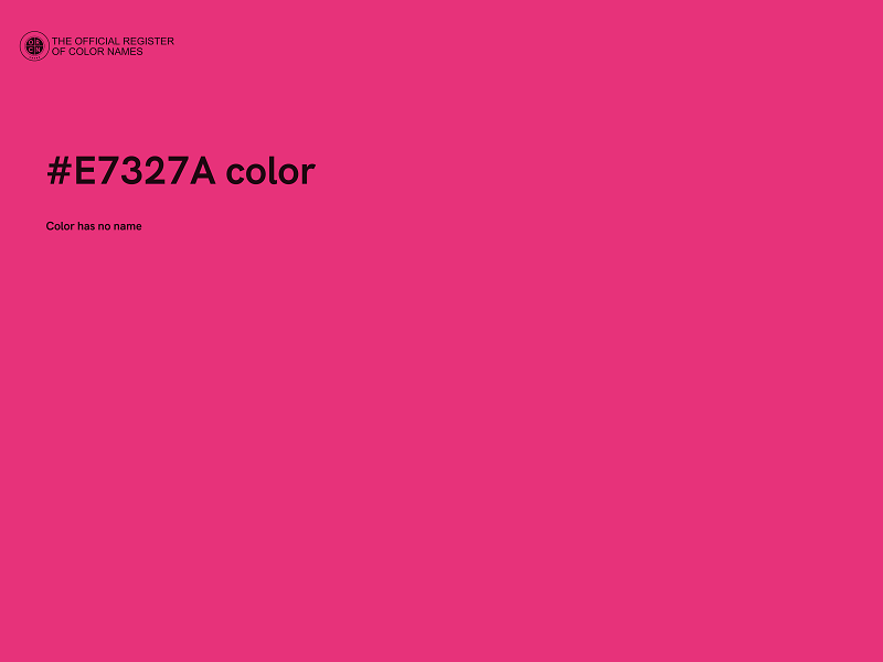 #E7327A color image