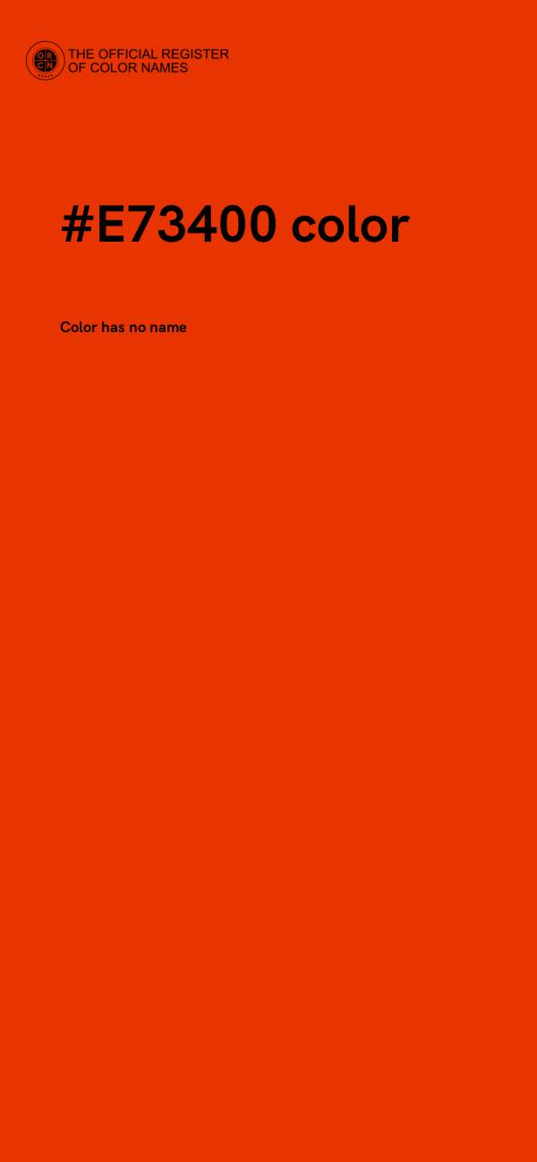 #E73400 color image