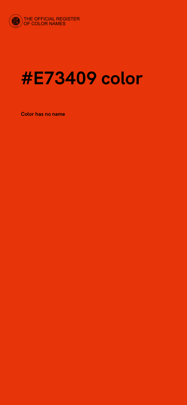 #E73409 color image