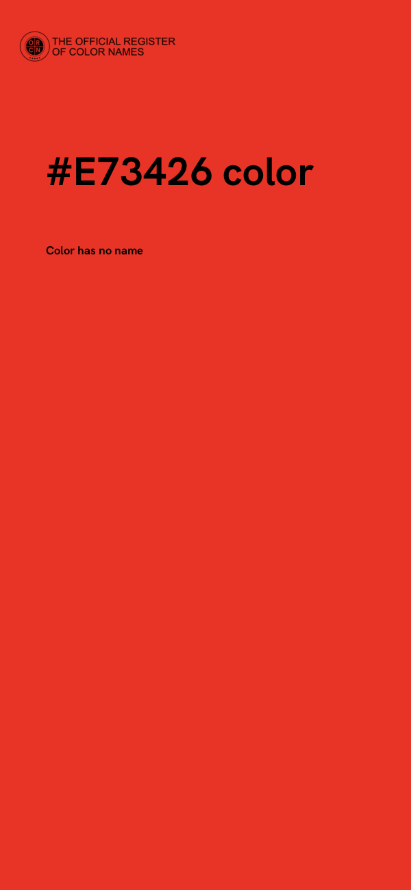 #E73426 color image