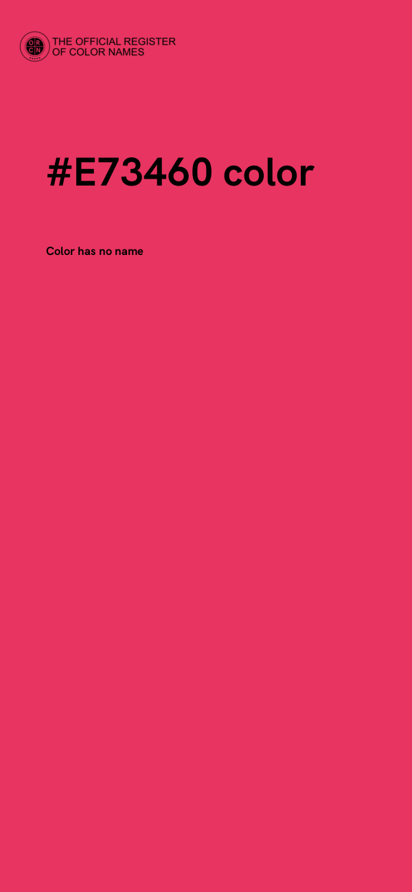 #E73460 color image