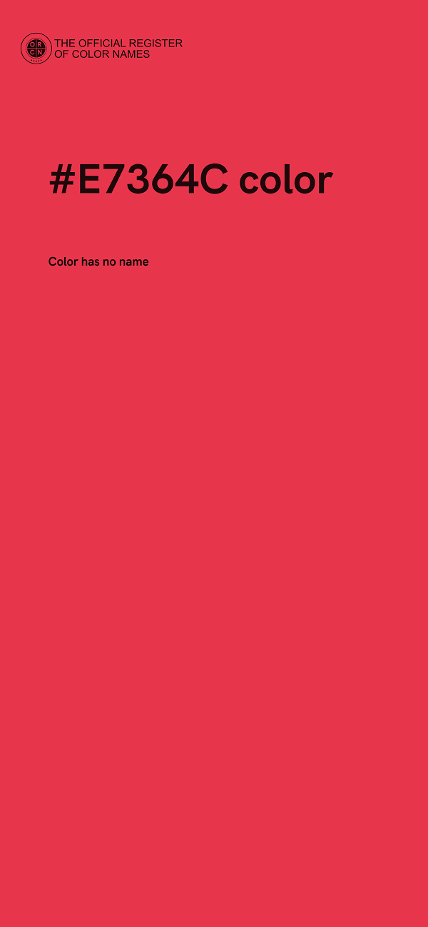 #E7364C color image