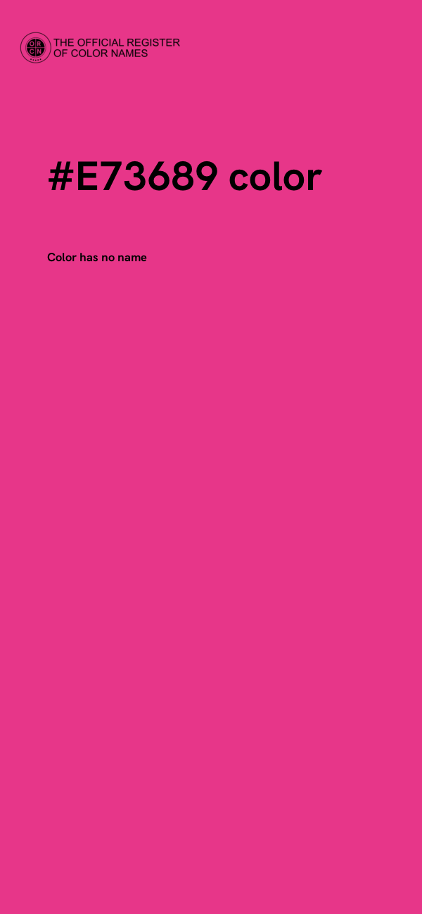 #E73689 color image