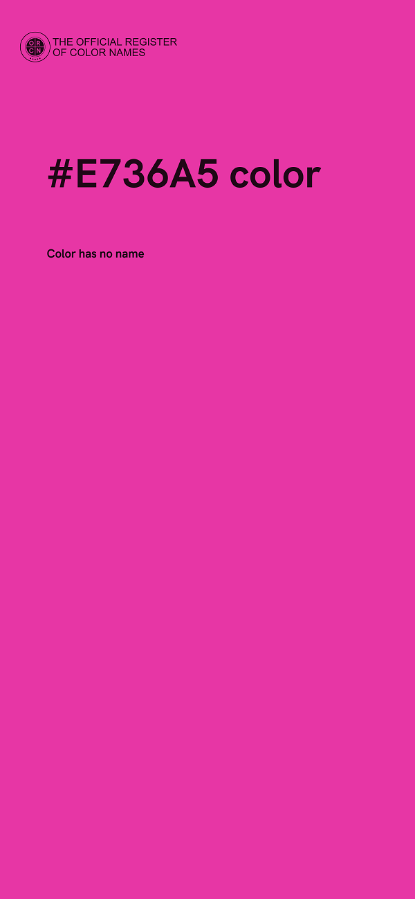 #E736A5 color image