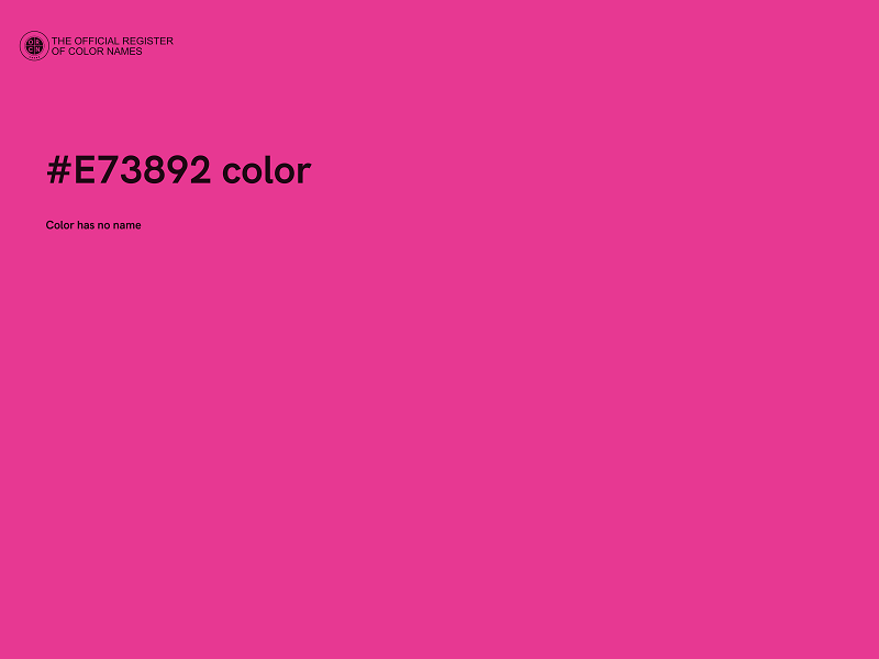 #E73892 color image