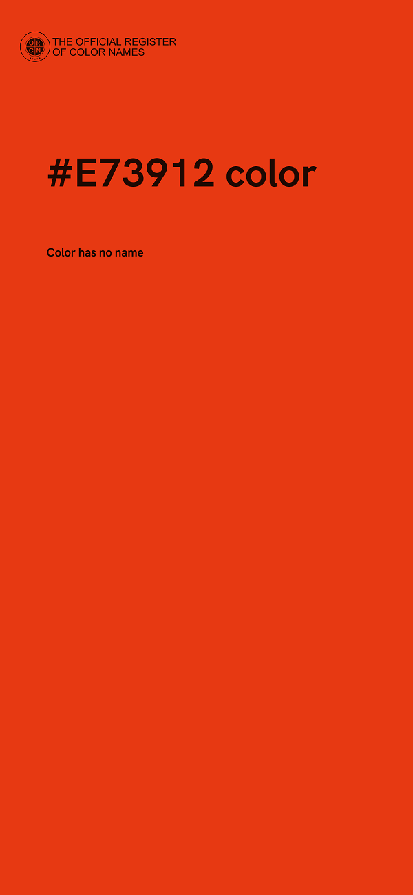 #E73912 color image