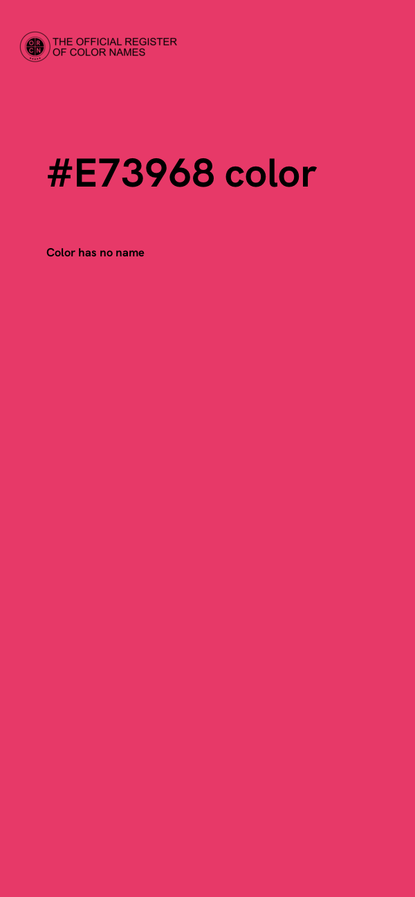 #E73968 color image