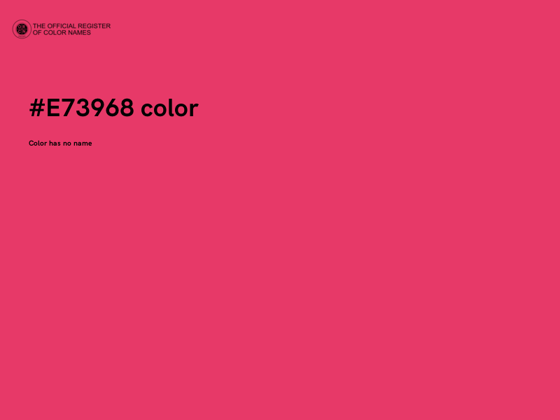 #E73968 color image