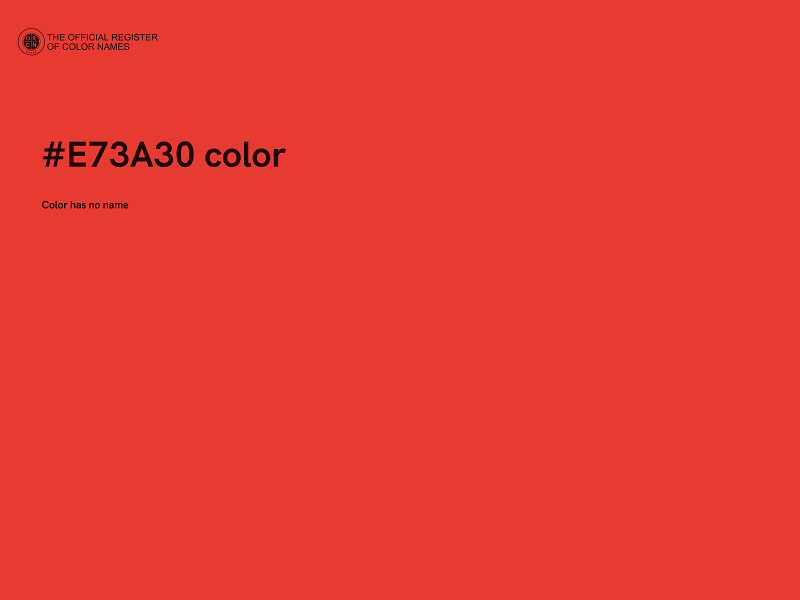 #E73A30 color image
