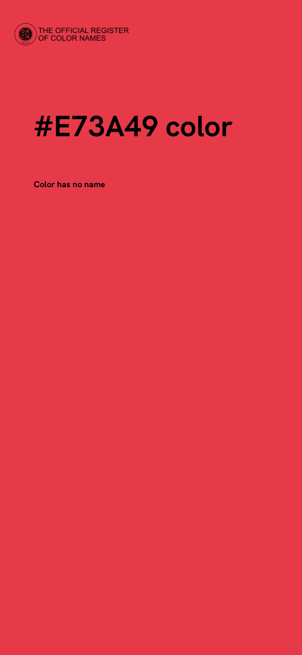 #E73A49 color image