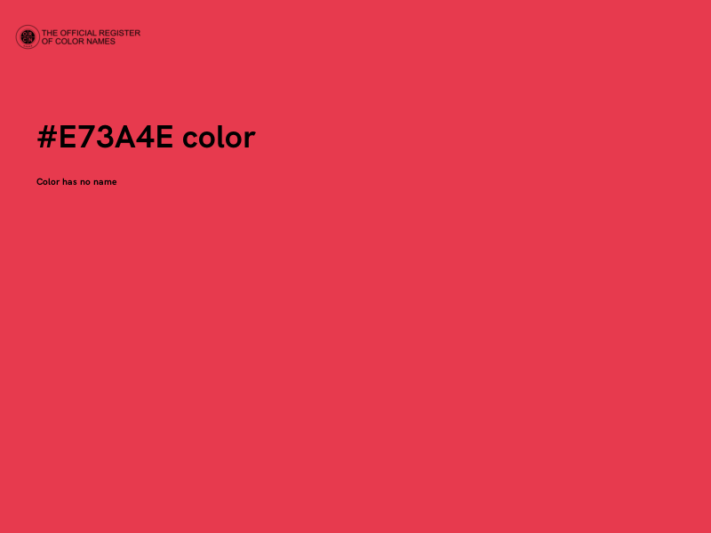 #E73A4E color image