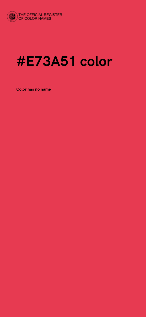 #E73A51 color image