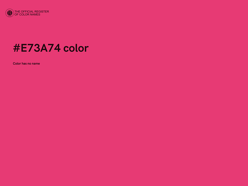 #E73A74 color image