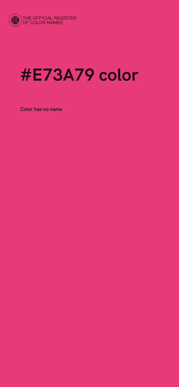 #E73A79 color image