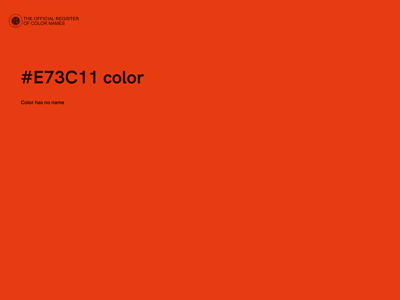 #E73C11 color image