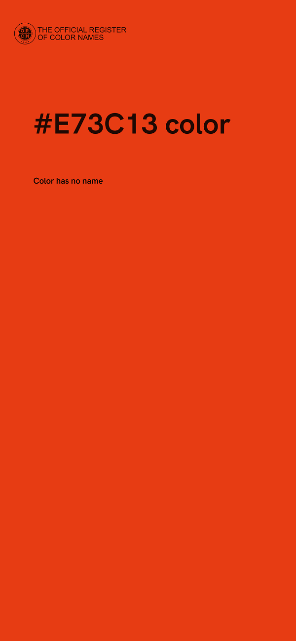 #E73C13 color image