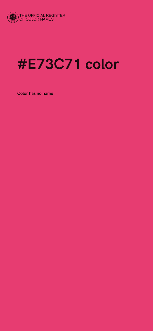 #E73C71 color image