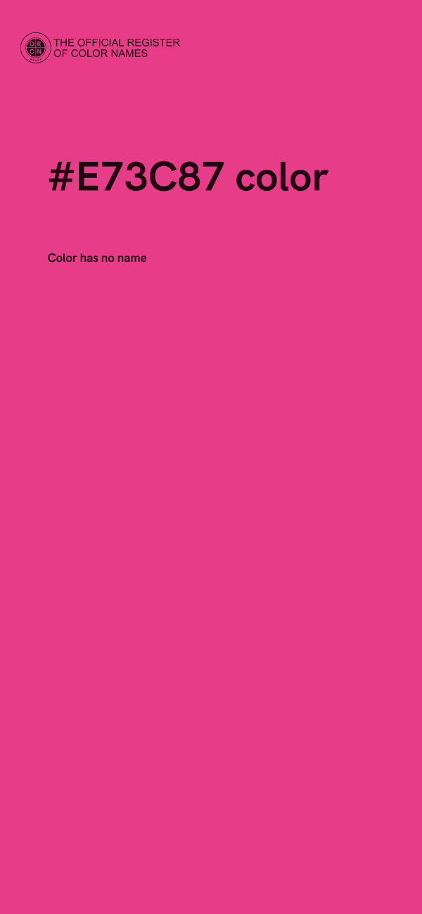 #E73C87 color image
