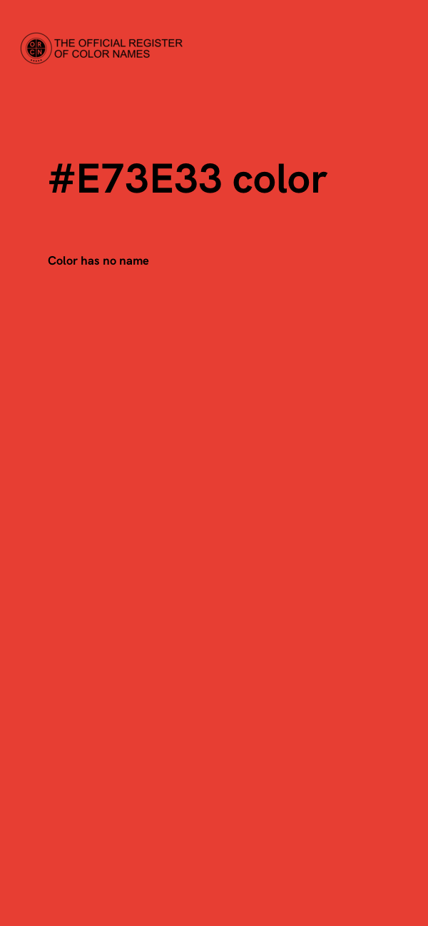#E73E33 color image