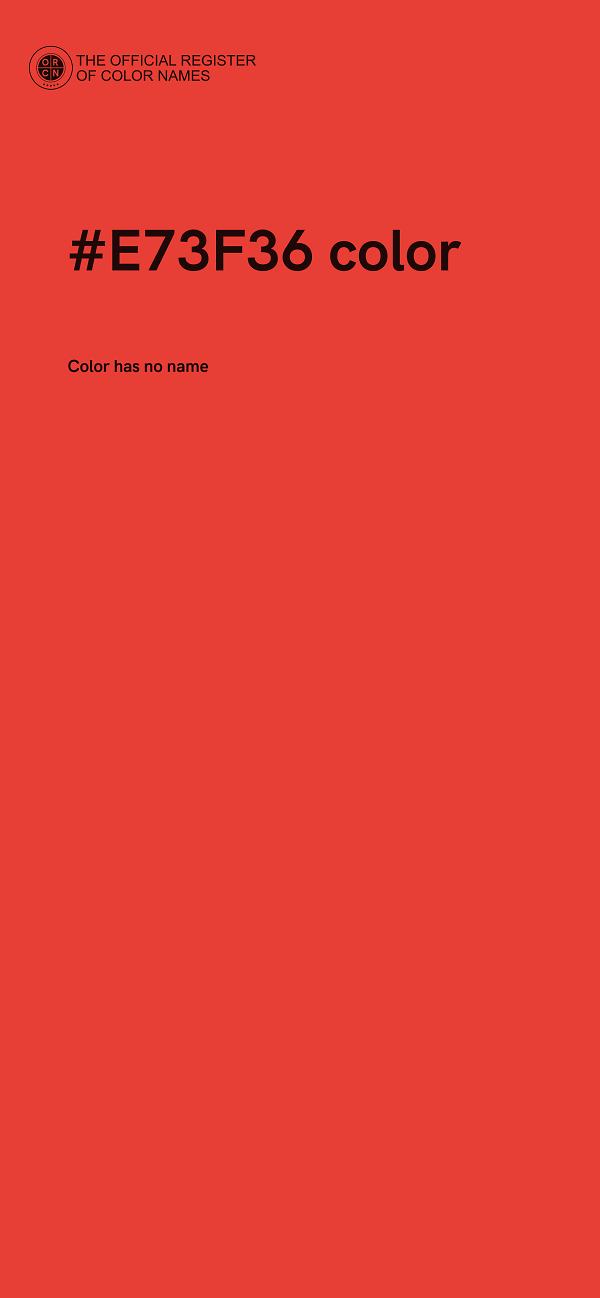 #E73F36 color image