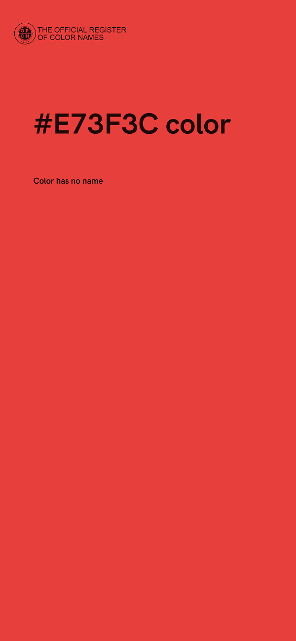 #E73F3C color image