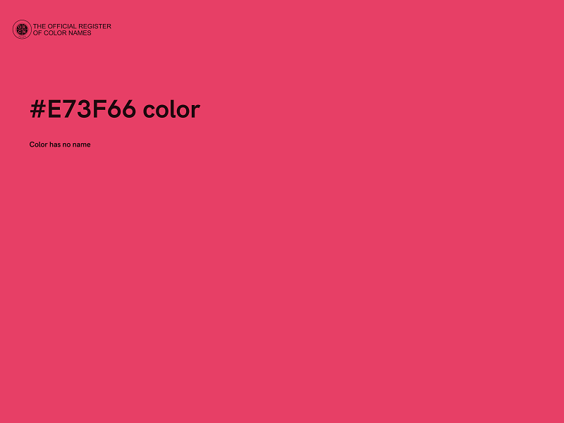 #E73F66 color image