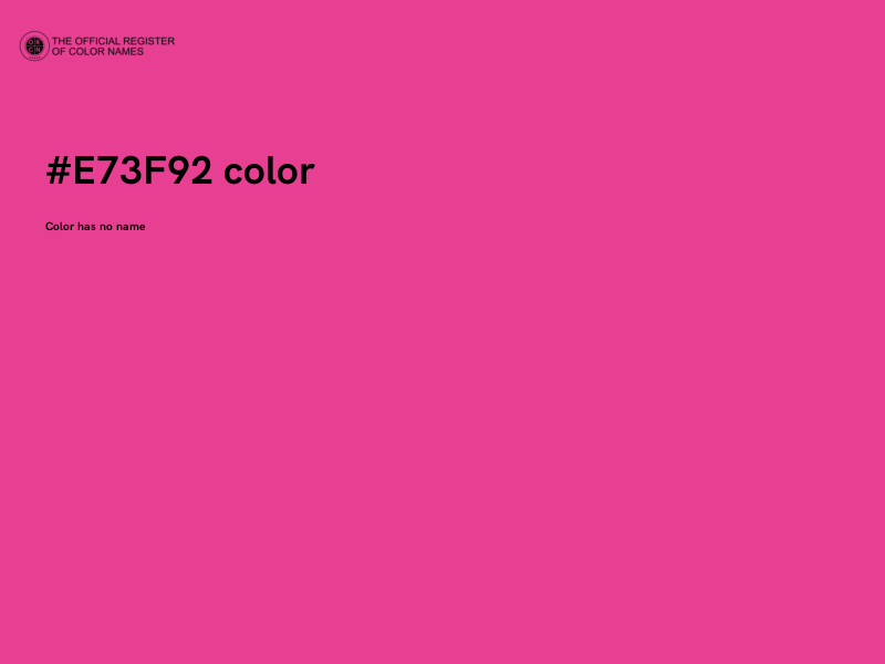 #E73F92 color image
