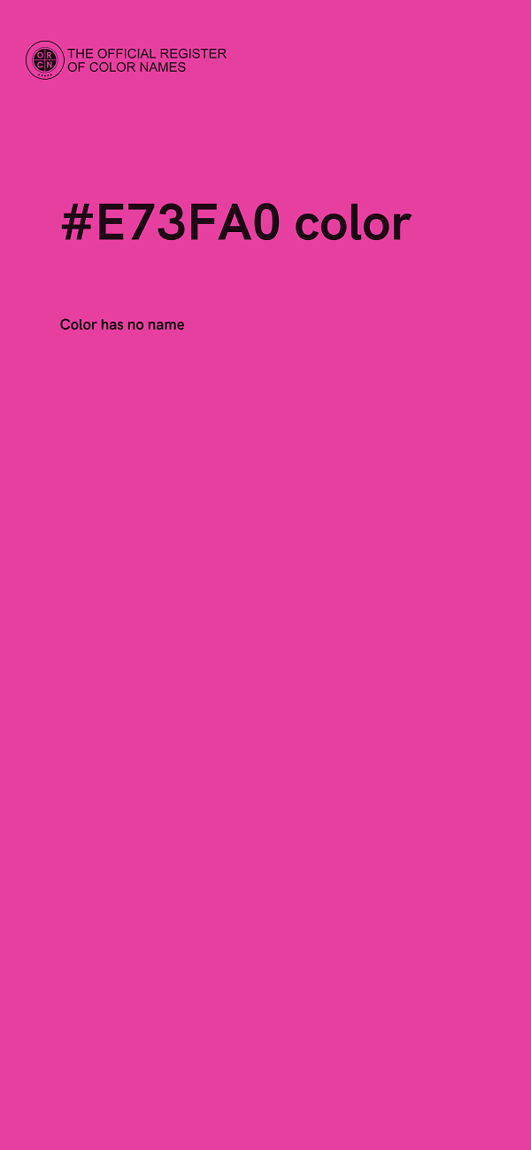 #E73FA0 color image