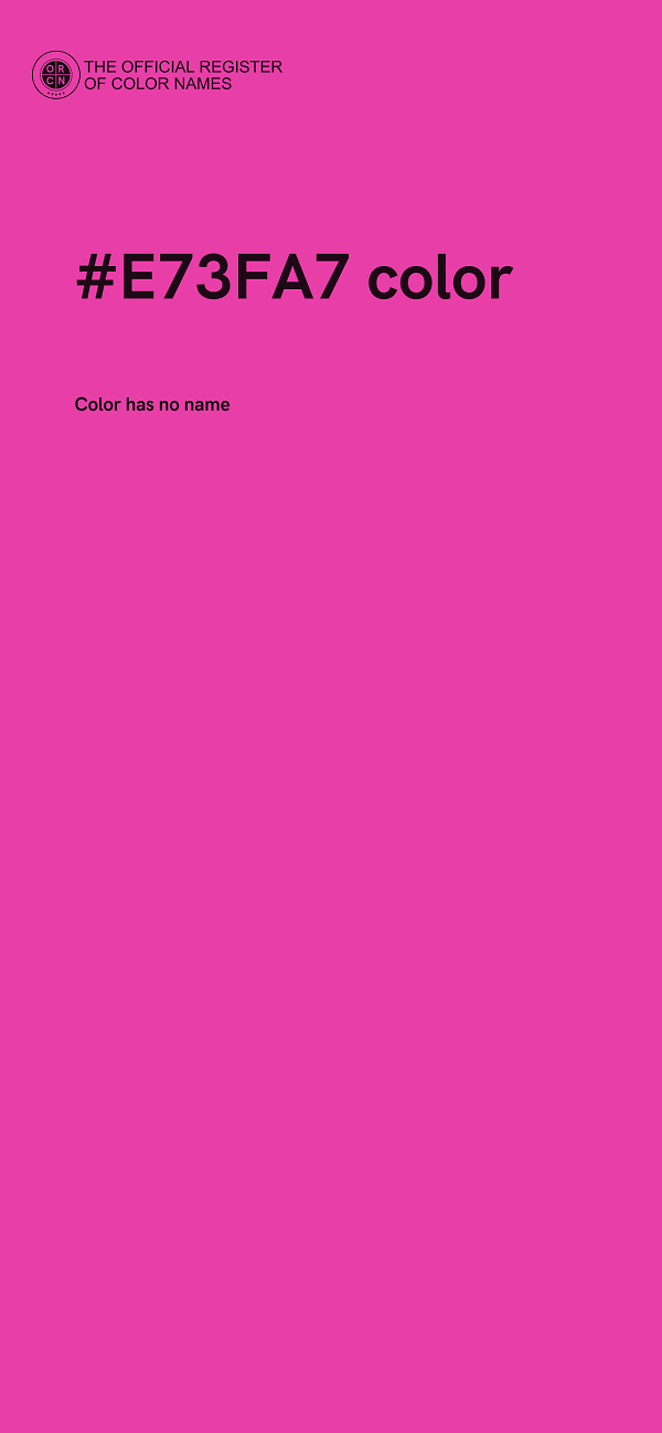 #E73FA7 color image