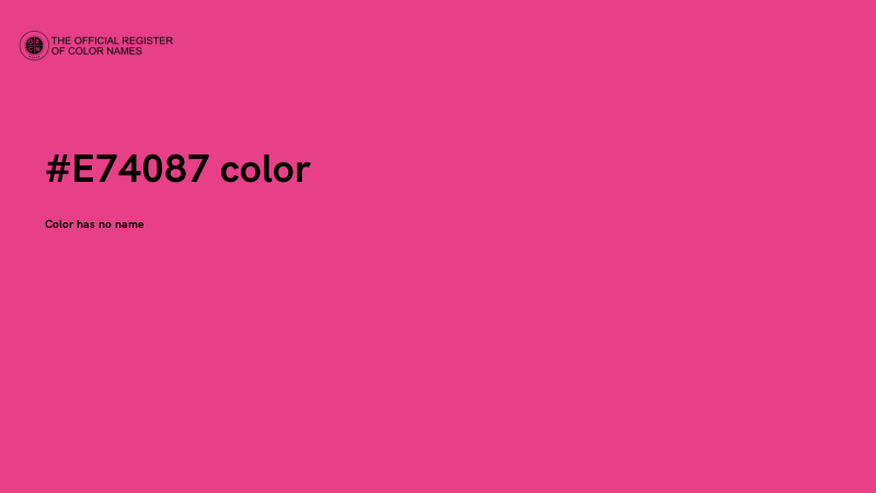 #E74087 color image