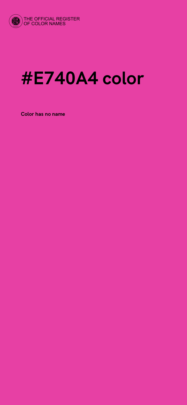 #E740A4 color image
