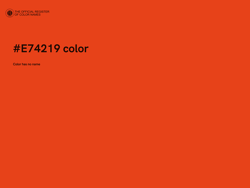 #E74219 color image