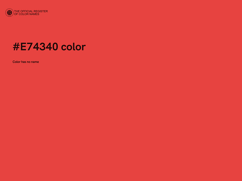 #E74340 color image