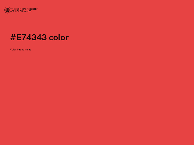 #E74343 color image