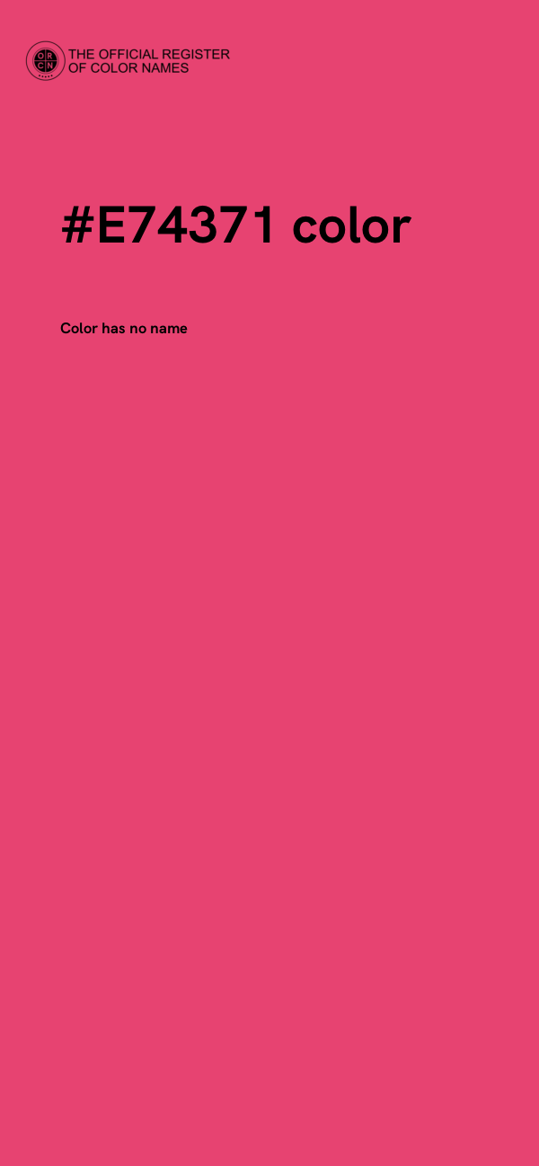 #E74371 color image