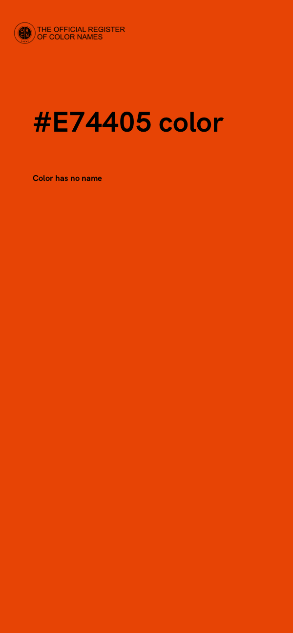 #E74405 color image
