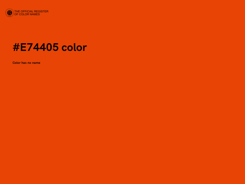 #E74405 color image