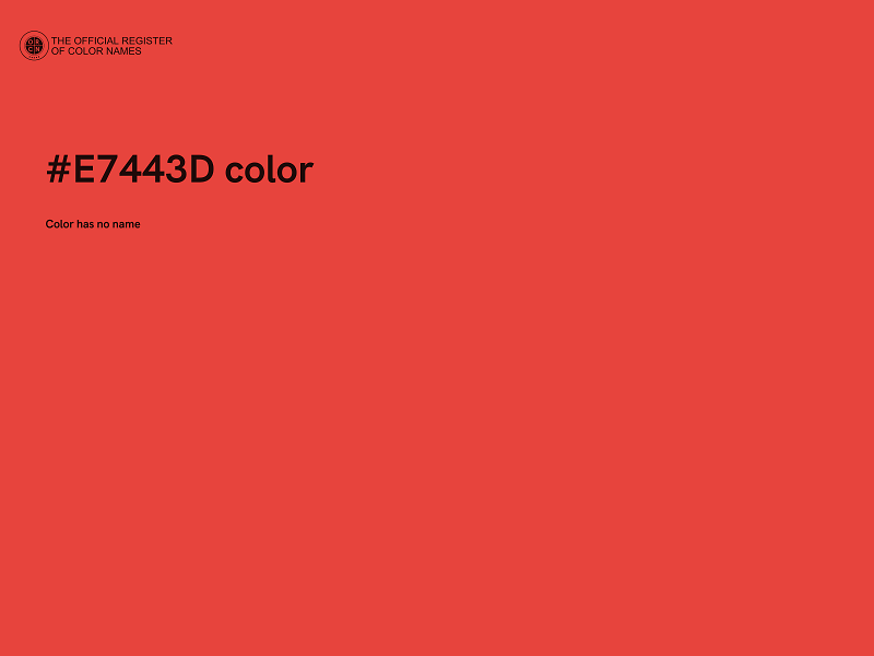 #E7443D color image