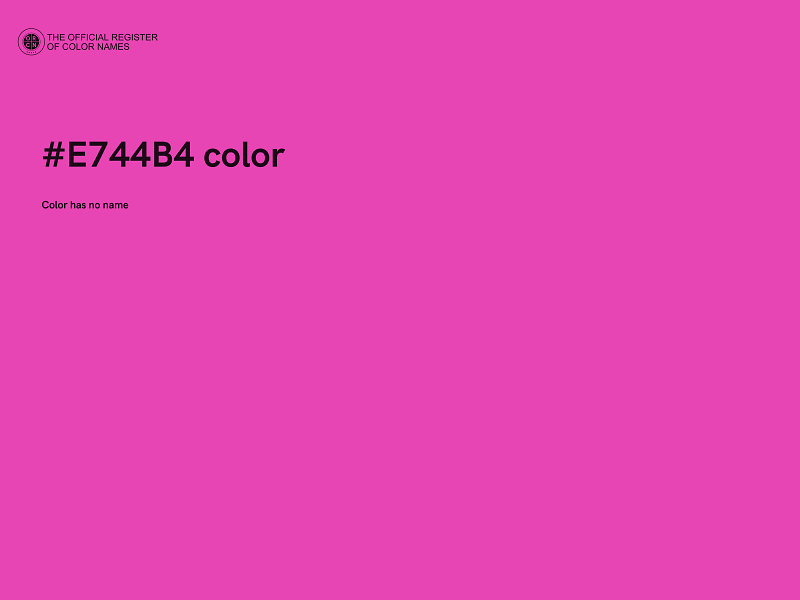 #E744B4 color image