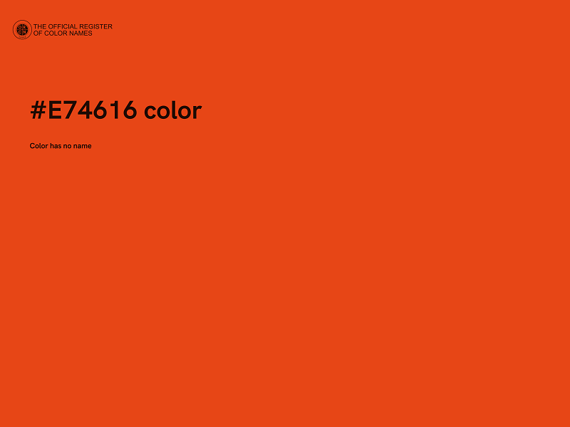 #E74616 color image