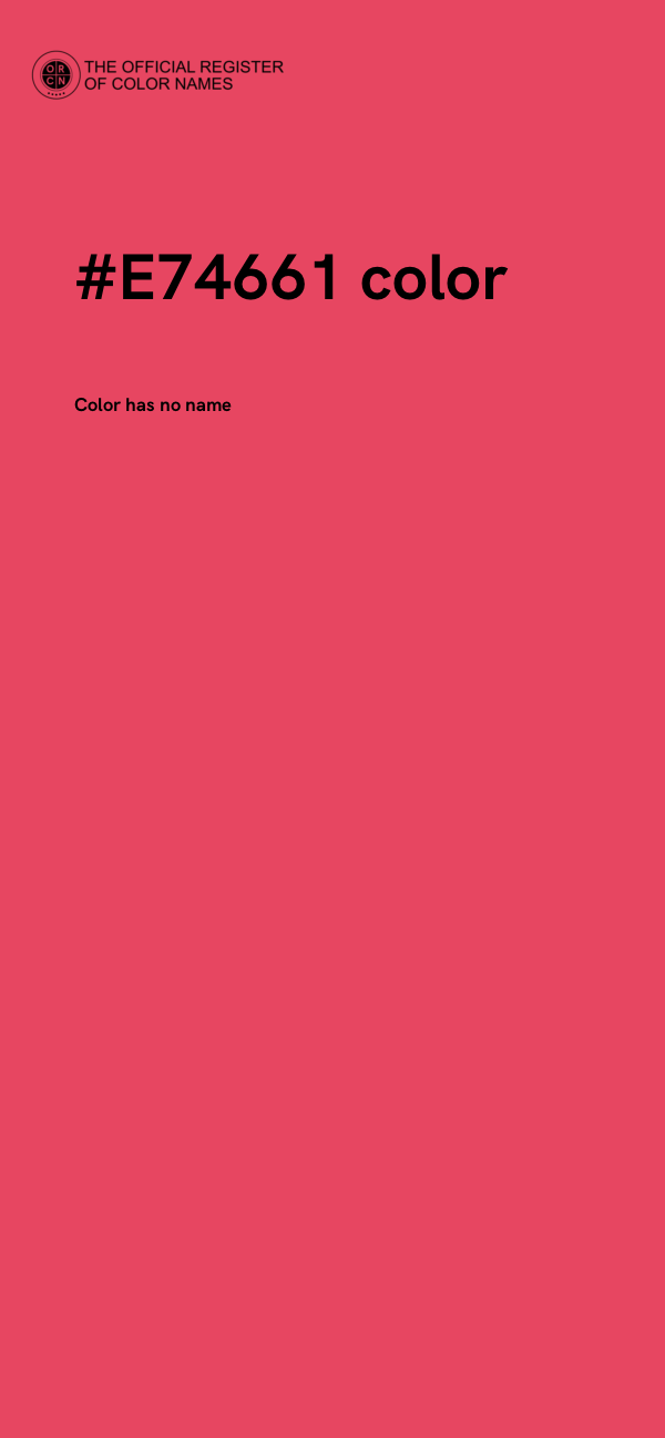 #E74661 color image