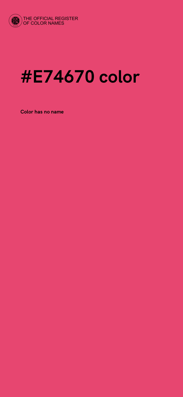 #E74670 color image