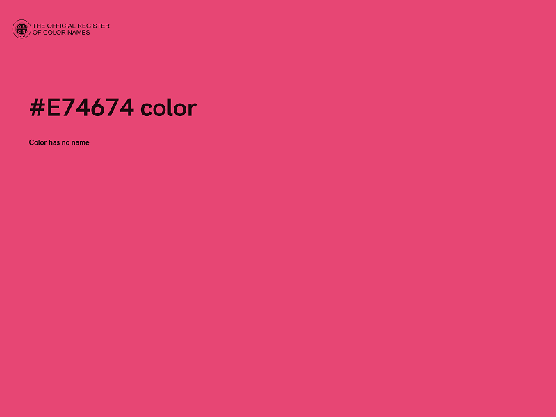 #E74674 color image