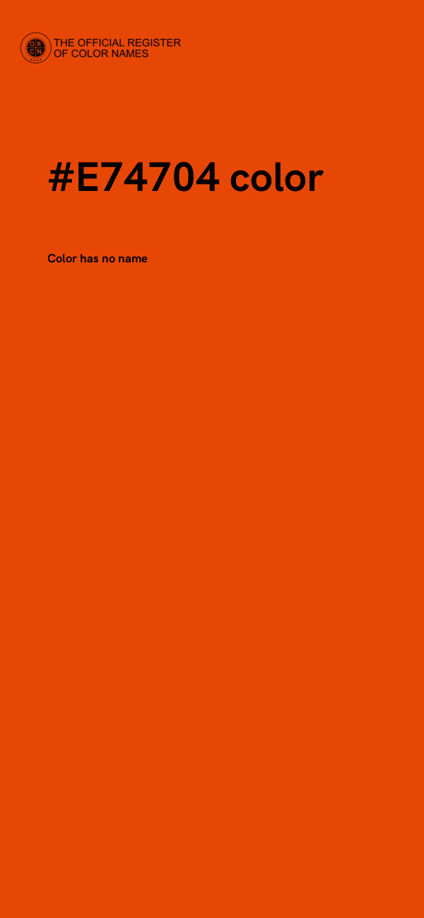 #E74704 color image
