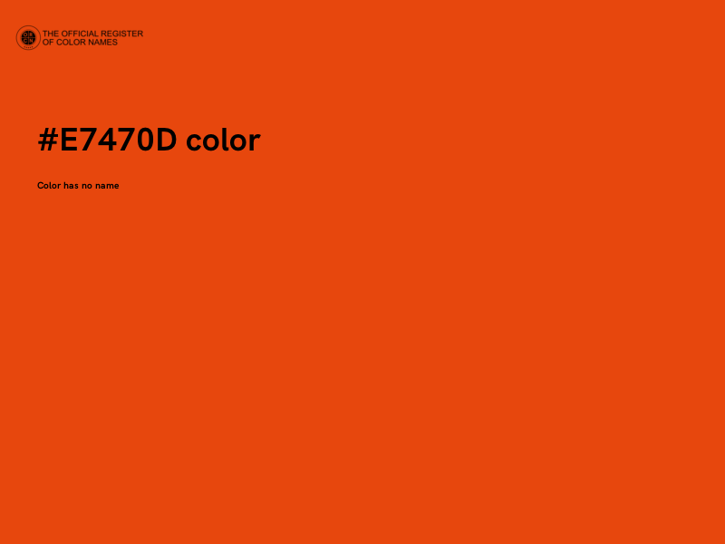 #E7470D color image