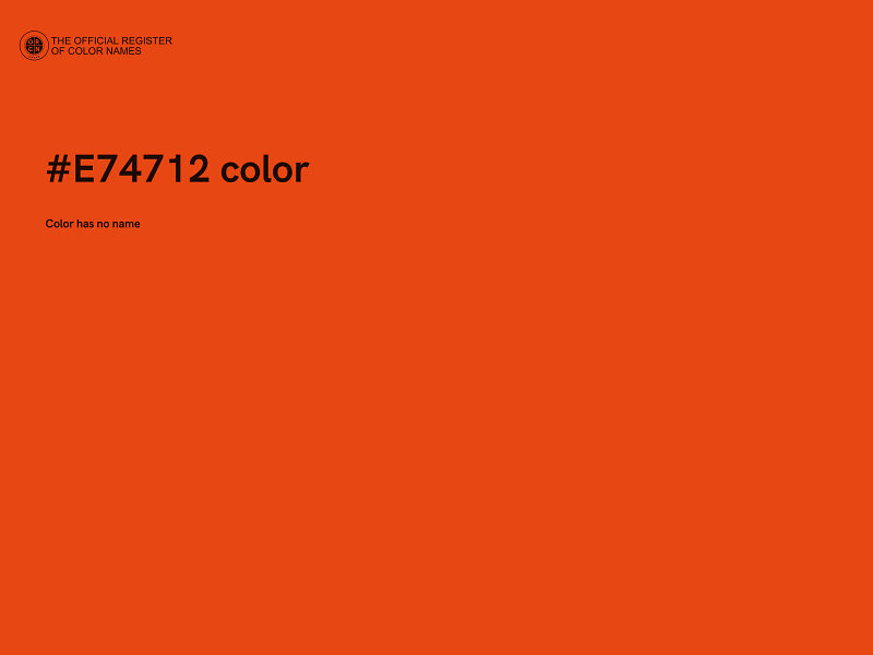 #E74712 color image
