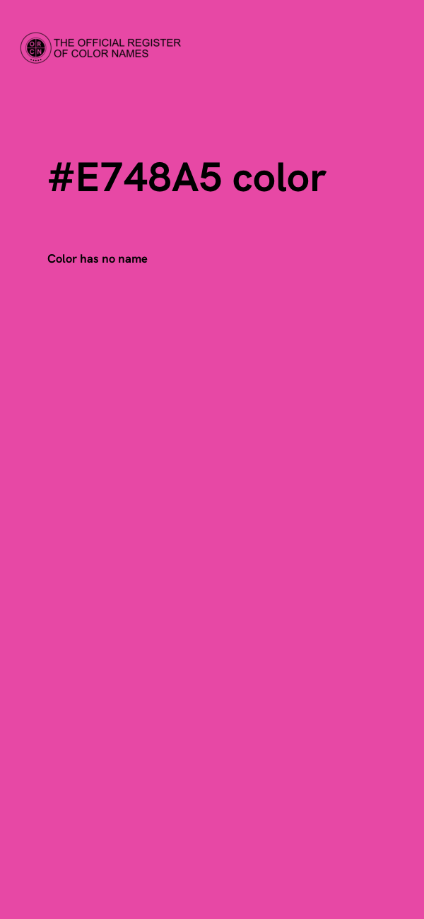 #E748A5 color image