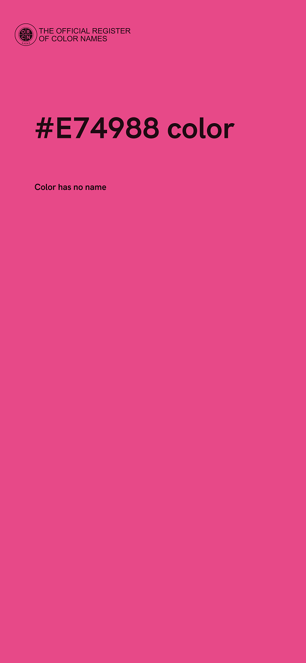 #E74988 color image