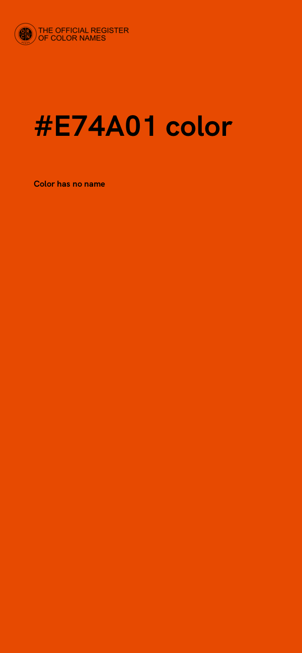 #E74A01 color image