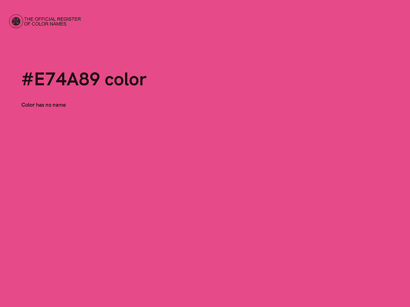 #E74A89 color image